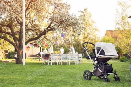 Preview: Baby carriage in garden