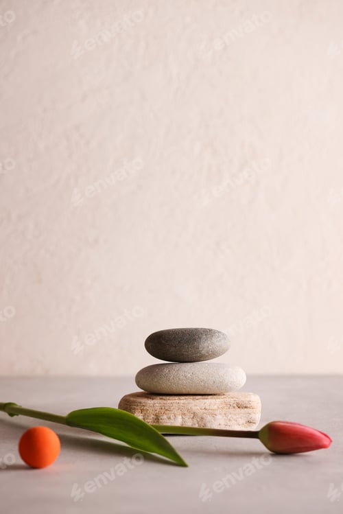 Preview: Minimal background for branding and product presentation.natural stone for product display