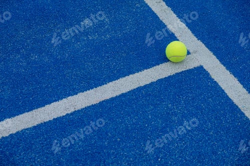 Preview: a ball on a blue paddle court where the lines connect