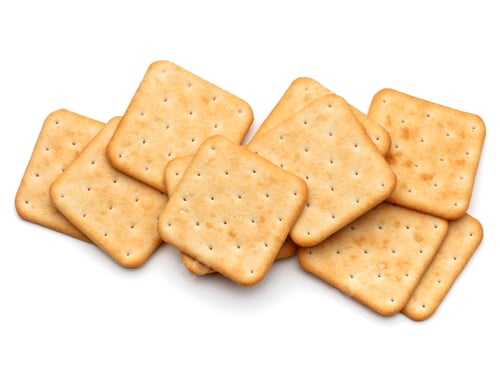 Preview: Dry cracker cookies isolated on white background cutout