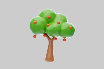 Preview: Cartoon financial profit tree asset