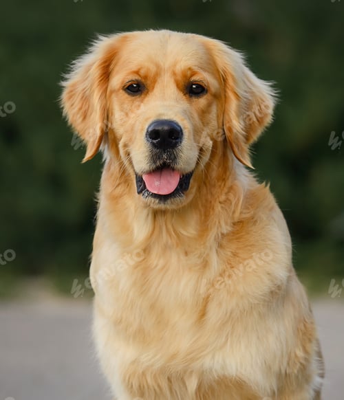 Preview: close-up portrait of a dog golden retriever labrador