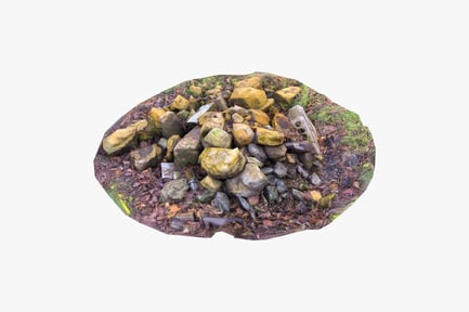 Preview: Weathered Freestone Heap with Moss and Debris