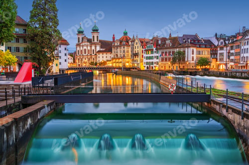 Preview: Lucerne, Switzerland from Spreuerbrucke Bridge