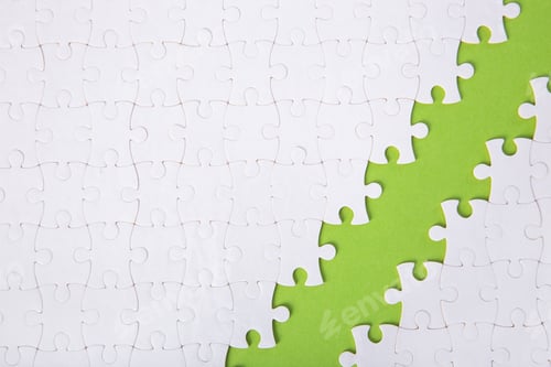 Preview: White jigsaw puzzle pattern background