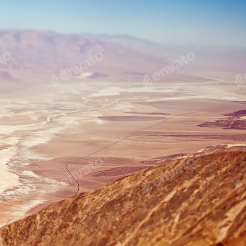 Preview: 49553,Aerial View of Desert Valley