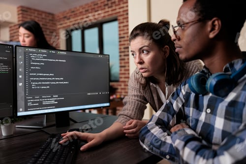 Preview: High tech engineer encrypting platform informations through peer to peer file sharing ability.
