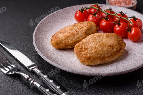Preview: Delicious fresh fried minced cutlets with spices and herbs