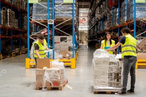 Preview: People working in warehouse