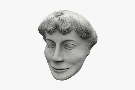 Preview: Stone head with updo hairstyle