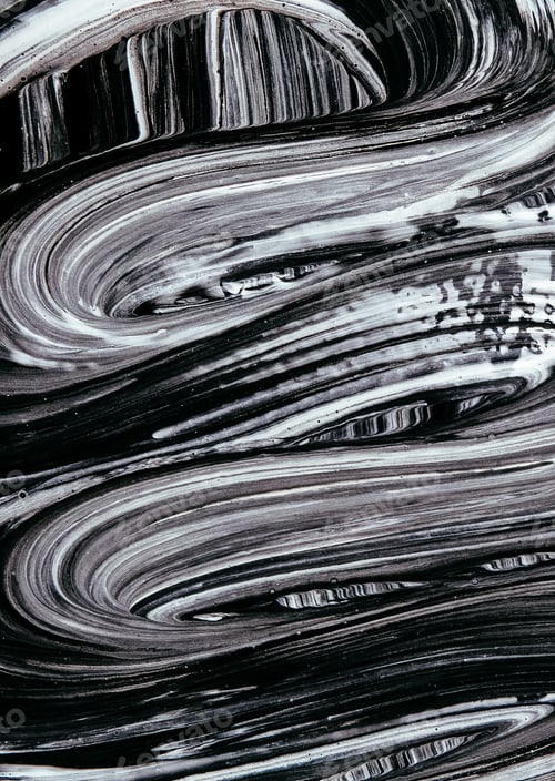 Preview: White and black brush strokes paint background. Minimal abstract creative texture