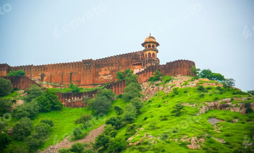 Preview: Jaigarh Fort view from Amer Fort, India.