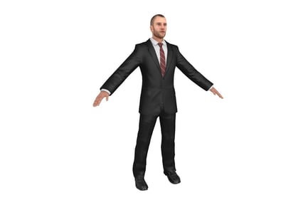 Preview: Detailed Businessman Figure in Dark Suit