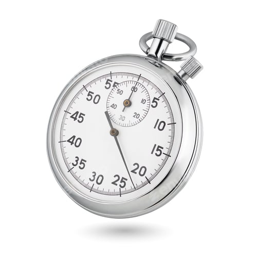 Preview: Classic mechanical analog stopwatch isolated on white