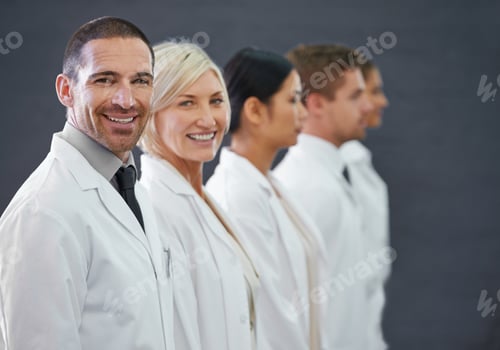 Preview: Your first line of defense against illness. Cropped shot of a group of doctors standing in a row.