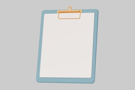 Preview: Clipboard with white paper