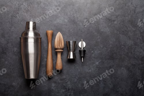 Preview: Cocktail utensils. Set of bar tools