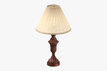 Preview: Elegant Table Lamp with Pleated Shade