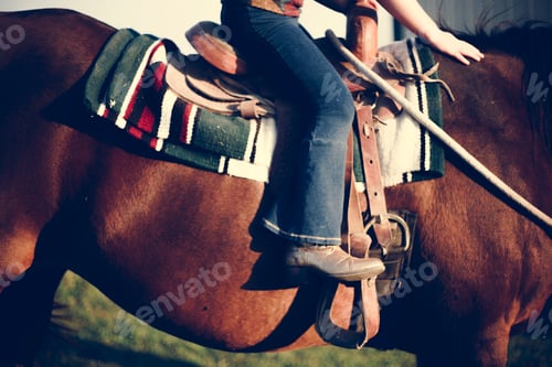 Preview: Little girl riding a horse