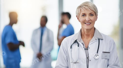 Preview: Saving lives is my specialty. Portrait of a happy mature woman working as a doctor in a hospital.