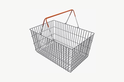 Preview: Wire mesh basket with dual handles