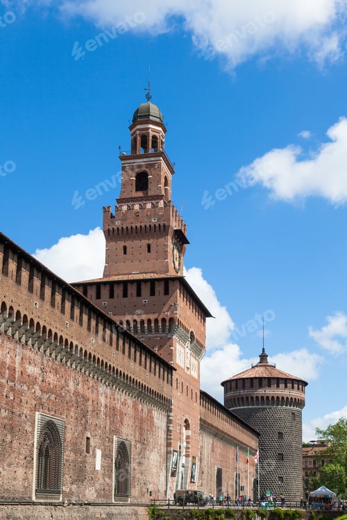 Preview: Sforza castello castle in Milan city in Italy