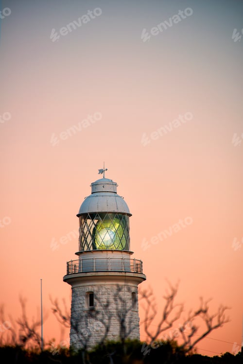 Preview: Close-up Lighthouse during sunset in Australia