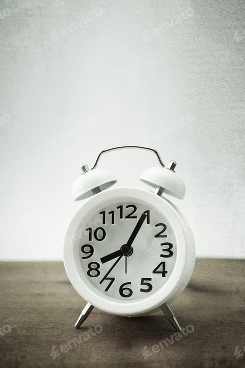 Preview: Alarm Clock On The Table In Vintage Color Style