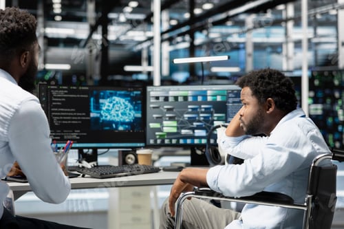 Preview: Data center supervisor and programmer with paraplegia using AI