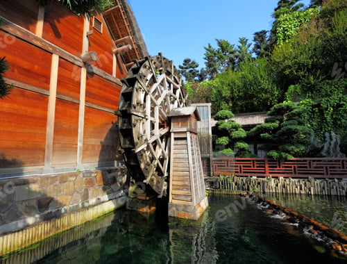 Preview: wooden waterwheel