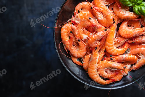 Preview: Shrimp Fresh Spicy Prawn Seafood Meal Vegetarian Food Pescetarian Diet Summer Menu Keto Or Paleo