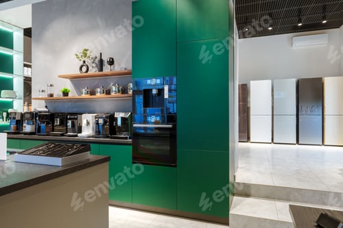 Preview: Interior of premium home appliance store in a mall