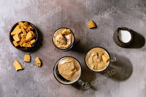 Preview: Dalgona coffee drink