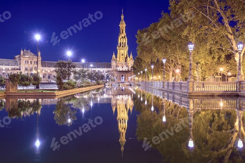 Preview: Seville, Spain At Spanish Square (Plaza De Espana).