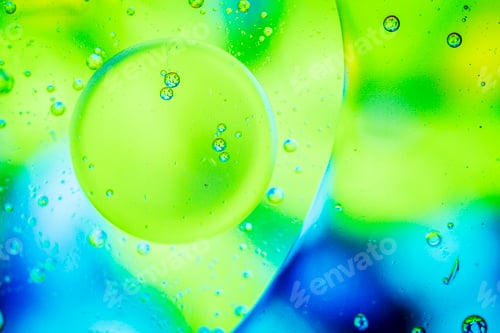 Preview: oil drops on a water surface abstract background