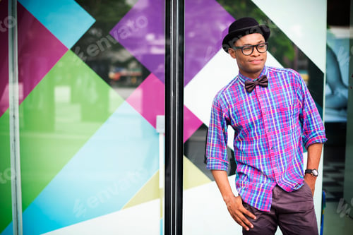 Preview: Man Happiness Smiling Street Urban Scene City Concept