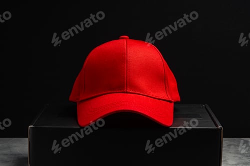 Preview: Baseball cap against black background studio shot