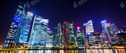 Preview: Cityscape Singapore at night