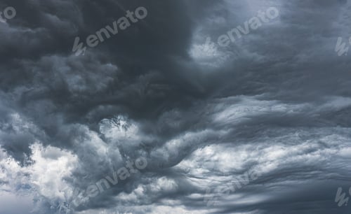 Preview: Stormy Sky Before Rain Thunderstorm. Storm Cloudy Sky Background