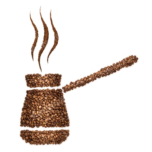 Preview: Coffee Bean Pot on White Background