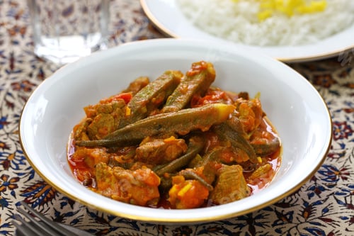 Preview: khoresh bamieh, iranian okra stew