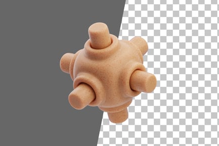 Preview: Plastic Resin Abstract Soft Coral Pebble 3D Icon