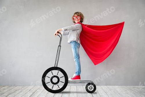Preview: Child pretend to be superhero