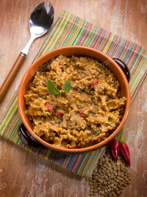 Preview: pappardelle pasta with lentils