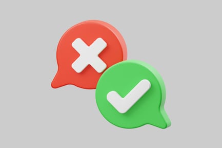 Preview: Yes no speech bubble icons