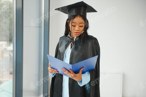 Preview: portrait of Beautiful African-American graduate