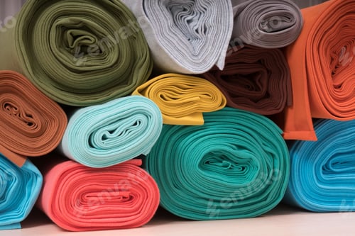 Preview: Rolls of knitted fabric in assortment