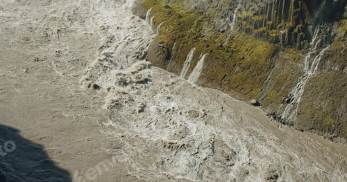 Preview: Mountain river in canyon of powerful Dettifoss waterfall, Iceland