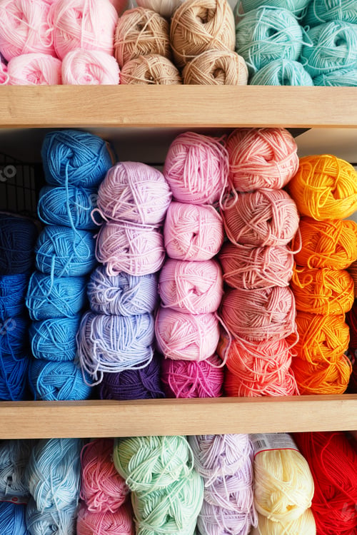 Preview: Knitting yarn for handmade winter clothes.