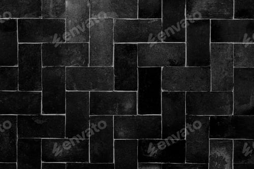 Dark Black Tile Background with Rectangular Shapes